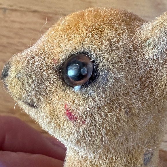 Vintage Flocked Deer Two Fawns - Picture 6 of 16